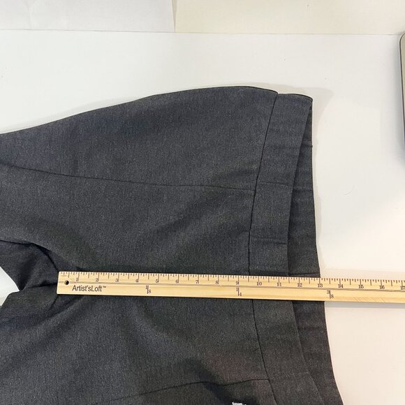 NEW Sejour Dark Gray Ponte Knit Pull On Pants Nordstrom Slit Hem - Size 2X - Picture 7 of 8